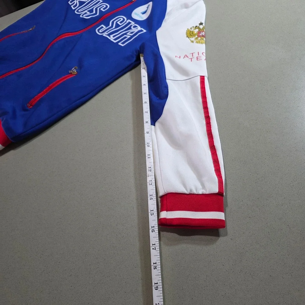 Russia National Team Track Jacket Blue White Red Full Zip Mens Large Fits like M